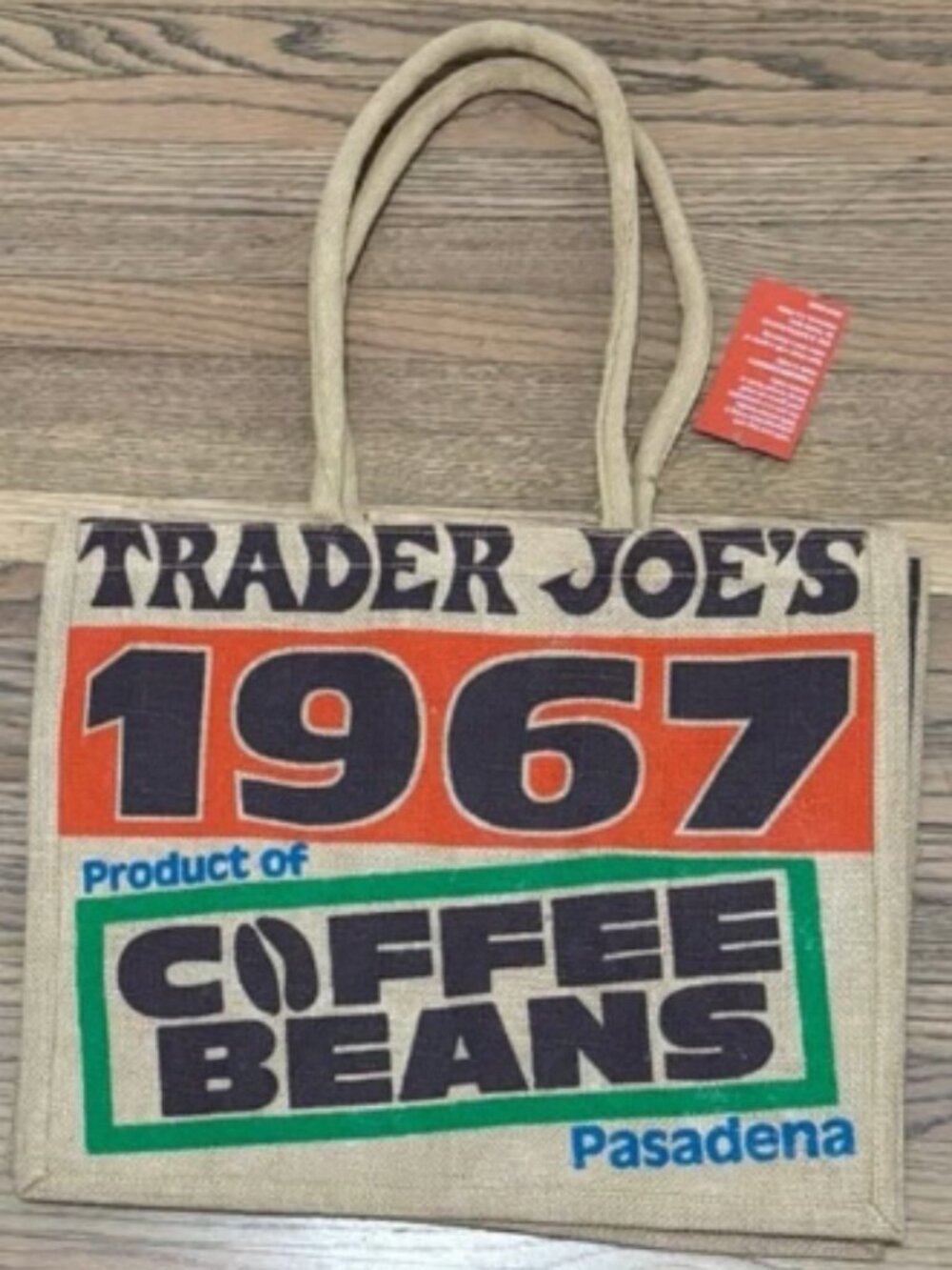 Trader Joe’s Tote Bag - 1967 Coffee Beans Limited Edition New w/ Tags  Jute bag